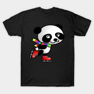 panda, t-shirt, kids, girly, cute, winter T-Shirt